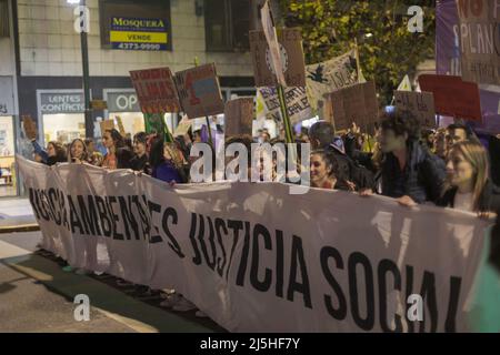 Buenos Aires, Argentinien. 22. April 2022. Demonstranten aus verschiedenen Gruppen marschieren am Earth Day. (Foto: Esteban Osorio/Pacific Press/Sipa USA) Quelle: SIPA USA/Alamy Live News Stockfoto