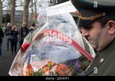 Commémoration de l'Affiche Rouge au Cimetière Parisien à Ivry-sur-seine le 21 février 2016 Stockfoto