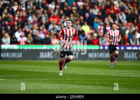 Bramall Lane, Sheffield, England - 23. April 2022 John Fleck (4) von Sheffield United - während des Spiels Sheffield United gegen Cardiff City, Sky Bet Championship 2021/22, Bramall Lane, Sheffield, England - 23. April 2022 Credit: Arthur Haigh/WhiteRoseFotos/Alamy Live News Stockfoto