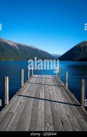 Lake Rotoiti, Nelson-Lakes-Nationalpark, Südinsel, Neuseeland Stockfoto