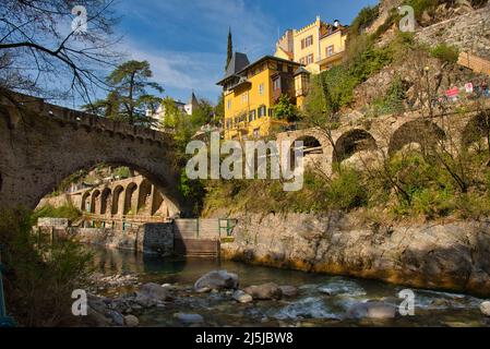 Stadt Meran in Südtirol in Italien Stockfoto