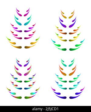 Abstrakte Vektor bunte Formen gesetzt Stock Vektor