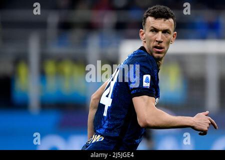 Ivan Perisic vom FC Internazionale während des Fußballspiels der Serie A zwischen dem FC Internazionale und AS Roma im San Siro Stadion in Mailand (Italien), April Stockfoto