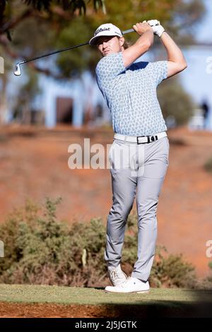 Karlkurla, Australien, 24. April 2022. Während der CKB WA PGA Championship 2021, Teil der ISPS HANDA PGA Tour of Australasia am 24. April 2022 auf dem Kalgoorlie Golf Course in Kalgoorlie, Australien. Quelle: Graham Conaty/Speed Media/Alamy Live News Stockfoto