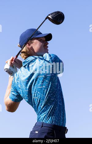 Karlkurla, Australien, 24. April 2022. Während der CKB WA PGA Championship 2021, Teil der ISPS HANDA PGA Tour of Australasia am 24. April 2022 auf dem Kalgoorlie Golf Course in Kalgoorlie, Australien. Quelle: Graham Conaty/Speed Media/Alamy Live News Stockfoto