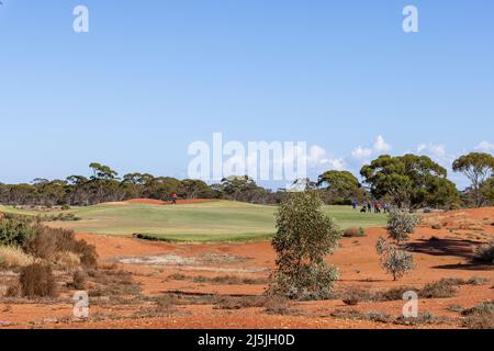 Karlkurla, Australien, 24. April 2022. Während der CKB WA PGA Championship 2021, Teil der ISPS HANDA PGA Tour of Australasia am 24. April 2022 auf dem Kalgoorlie Golf Course in Kalgoorlie, Australien. Quelle: Graham Conaty/Speed Media/Alamy Live News Stockfoto