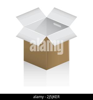 vektorgrafik in 3D Kartons Stock Vektor