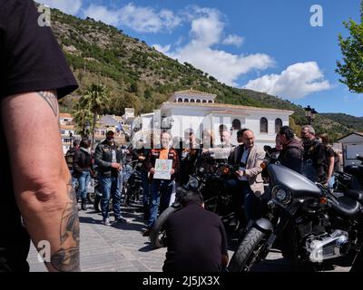 Mijas, Spanien. 23.. April 2022. Treffen mit Harley Davidson. Stockfoto