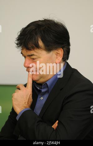 Wien, Österreich. 13. Februar 2013. Pressekonferenz mit Werner Kogler (die Grünen). Von 1999 bis 2017 Delegierte in den Nationalrat Stockfoto