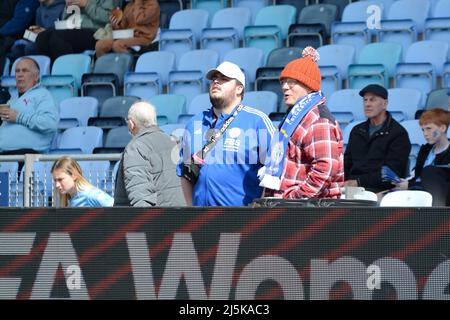 Manchester, Großbritannien. 24. April 2022. General Stdium vies vor dem FA Womens Super League Spiel zwischen Manchester City und Leicester City im Academy Stadium in Manchester, England Paul Roots/SPP Credit: SPP Sport Press Photo. /Alamy Live News Stockfoto