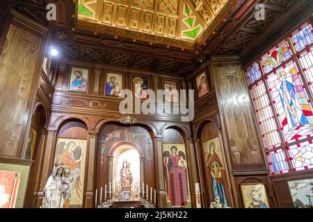 Buitrago del Lozoya, Spanien. Kapelle der Virgen de las Flores in der Kirche Santa Maria del Castillo Stockfoto