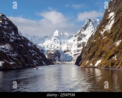 Schöner Trollfjord auf den Lofoten, Norwegen Stockfoto