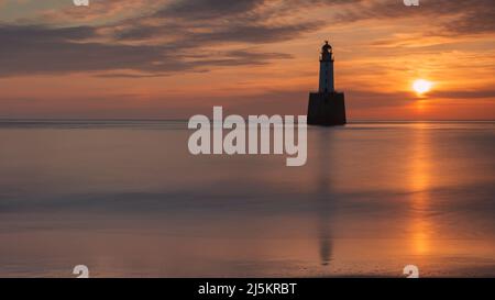 Rattray Head Lighthouse in Aberdeenshire - Schottland Stockfoto