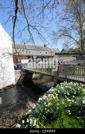 Ceres, Fife, Schottland, Großbritannien. Das Hotel liegt in einem kleinen tal etwa 2 Meilen über dem Ceres Moor von Cupar und 7 Meilen von St Andrews entfernt. Die ehemalige Pfarrei mit diesem Namen umfasste die Siedlungen Baldinnie, Chance Inn, Craigrothie, Pitscottie und Tarvit Mill. Es ist auch der Ort für das Fife Folk Museum Stockfoto