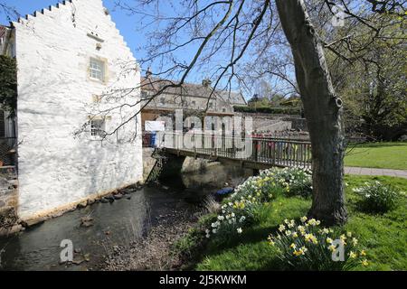 Ceres, Fife, Schottland, Großbritannien. Das Hotel liegt in einem kleinen tal etwa 2 Meilen über dem Ceres Moor von Cupar und 7 Meilen von St Andrews entfernt. Die ehemalige Pfarrei mit diesem Namen umfasste die Siedlungen Baldinnie, Chance Inn, Craigrothie, Pitscottie und Tarvit Mill. Es ist auch der Ort für das Fife Folk Museum Stockfoto