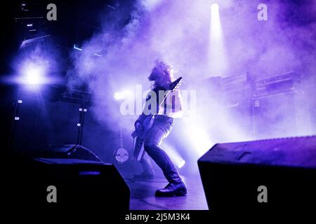 Oslo, Norwegen. 17., April 2022. Die norwegische Black Metal Band Taake spielt im Rahmen des Festivals Inferno Metal Festival 2022 in Oslo ein Live-Konzert im Rockefeller. (Foto: Gonzales Photo - Terje Dokken). Stockfoto