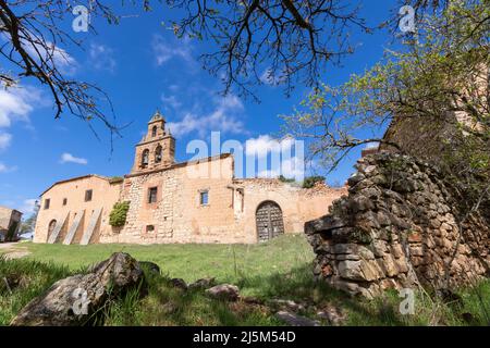 Ruinen der Synagoge von San Roman in Medinaceli, Provinz Soria, Spanien. Stockfoto