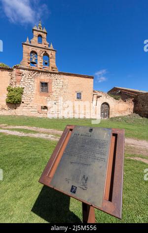 Ruinen der Synagoge von San Roman in Medinaceli, Provinz Soria, Spanien. Stockfoto