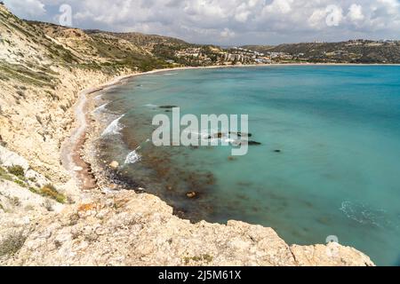 Der Strand von Pissouri, Zypern, Europa | der Strand in Pissouri, Zypern, Europa Stockfoto