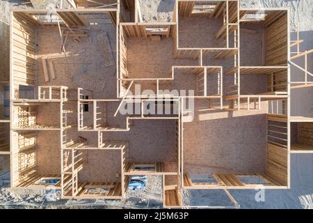 Neuer Wohnungsbau findet statt Stockfoto