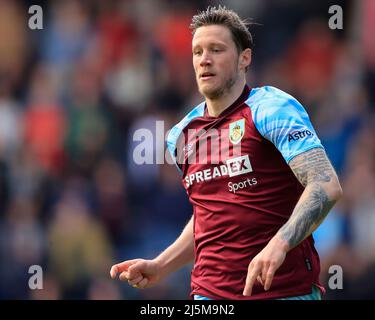 Burnley, Großbritannien. 24. April 2022. Wout Weghorst #9 von Burnley in Burnley, Vereinigtes Königreich am 4/24/2022. (Foto von Conor Molloy/News Images/Sipa USA) Quelle: SIPA USA/Alamy Live News Stockfoto