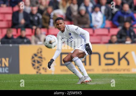 Kopenhagen, Dänemark. 24. April 2022. Paul Mukairu (17) vom FC Kopenhagen beim Superliga-Spiel 3F zwischen dem FC Kopenhagen und dem Randers FC in Parken in Kopenhagen. (Foto: Gonzales Photo/Alamy Live News Stockfoto