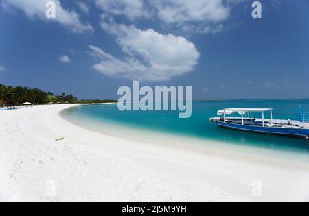 Bangaram Island, Lakshadweep, Indien. Natürliche Schönheit der Insel mit weißem Sand und klarem Meerwasser. Stockfoto