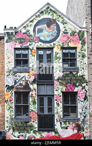 Wandbild von Romeo und Julia in Shoreditch, London Stockfoto