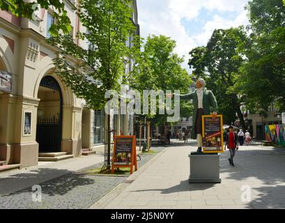 Weimar, Deutschland 07-25-2021 Blick auf die Schillerstrasse in der Altstadt Stockfoto