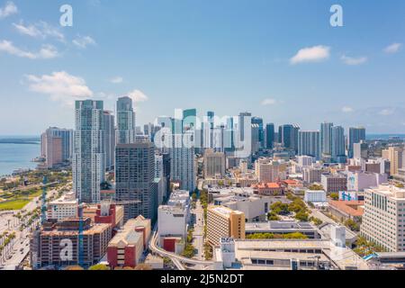 Panoramablick auf Brickell, Florida Stockfoto