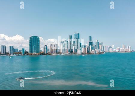 Die Skyline von Brickell in Miami, Florida Stockfoto