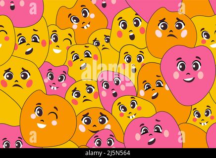 Lustiges Lächeln nahtloses Muster Stock Vektor
