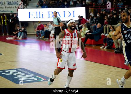 Enerxenia Arena, Varese, Italien, 24. April 2022, Keane während Openjobmetis Varese vs Fortitudo Bologna - Italienische Basketball A Serie Championship Stockfoto