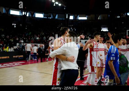 Enerxenia Arena, Varese, Italien, 24. April 2022, Seravalli während Openjobmetis Varese vs Fortitudo Bologna - Italienische Basketball A Serie Championship Stockfoto