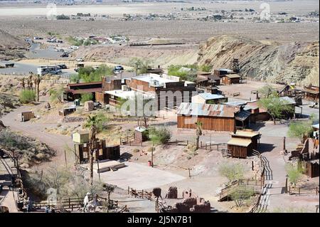 Calico, California, USA - April 24 2022 : Calico Geisterstadt in Kalifornien aus den 1880er Jahren. Stockfoto