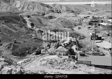 Calico, California, USA - April 24 2022 : Calico Geisterstadt in Kalifornien aus den 1880er Jahren. Stockfoto