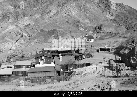 Calico, California, USA - April 24 2022 : Calico Geisterstadt in Kalifornien aus den 1880er Jahren. Stockfoto