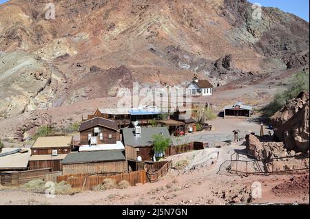 Calico, California, USA - April 24 2022 : Calico Geisterstadt in Kalifornien aus den 1880er Jahren. Stockfoto