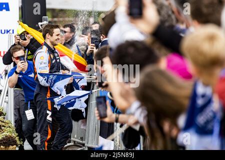 JARVEOJA Martin (est), Hyundai Shell Mobis World Rally Team, Hyundai i20 N Rally 1, Portrait während der Croatia Rally 2022, 3. Runde der WRC World Rally Car Championship 2022, vom 21. Bis 24. April 2022 in Zagreb, Kroatien - Foto: Nikos Katikis/DPPI/LiveMedia Stockfoto