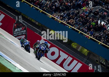 NÂ 23 Cristophe Ponsson FRA Yamaha YZF R1 Gil Motor Sport - Yamaha während der Motul Dutch Round - FIM Superbike World Championship 2022 - Race 2, World Superbike - SBK in Assen (Niederlande), Niederlande, April 24 2022 Stockfoto