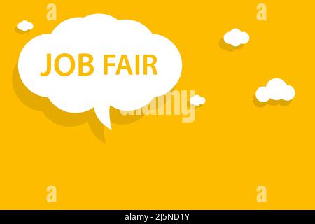 Jobmesse Speech Bubble Banner Vektor mit Kopieplatz für Unternehmen, Marketing, Flyer, Banner, Präsentationen und Plakate. Illustration Stock Vektor