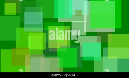 Abstrakte minimalistische grüne Illustration mit Quadraten und grünem Hintergrund Stockfoto