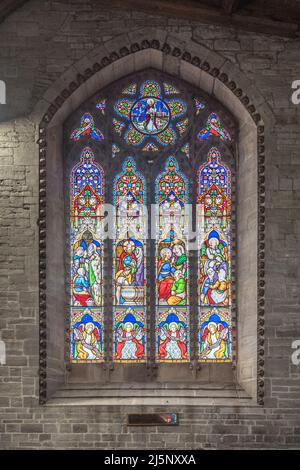 Wahrscheinlich die beste Kirche, die ich seit zehn Jahren gesehen habe, mit einem atemberaubenden Interieur. St. Lawrence's Ludlow Shropshire. In vielerlei Hinsicht exquisit Stockfoto