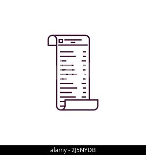 Vektor der Rechnungszeile speichern Stock Vektor