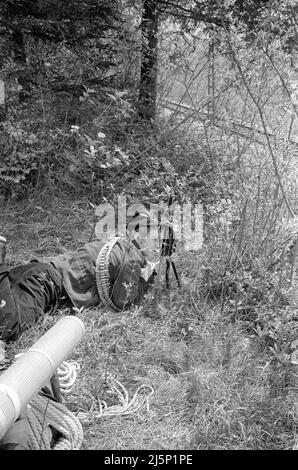 Dreharbeiten zum Film „Hannibal Brooks“ vor Ort in Vorarlberg. Schauspieler Michael J. Pollard. [Automatisierte Übersetzung] Stockfoto