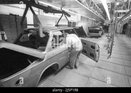 Fotoreportage aus dem BMW Automobilwerk in München: [Maschinelle Übersetzung] Stockfoto