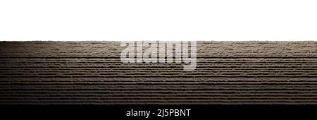 3D Gedruckte Betonkonstruktion isoliert auf weißem Hintergrund Stockfoto