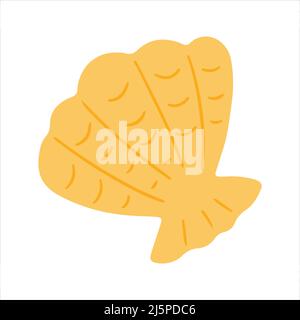 Handgezeichneter Seashell-Doodle-Stil. Vektorgrafik Stock Vektor