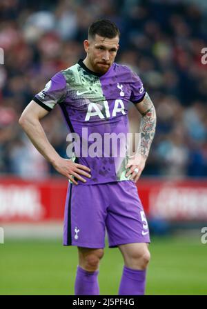 London, England - 23. APRIL: to5 nach der Premier League zwischen Brentford und Tottenham Hotspur im Brentford Community Stadium, London, England am 23 Stockfoto
