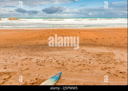 Biarritz ist eine Hochburg der Surfer an der französischen Atlantikküste Stockfoto